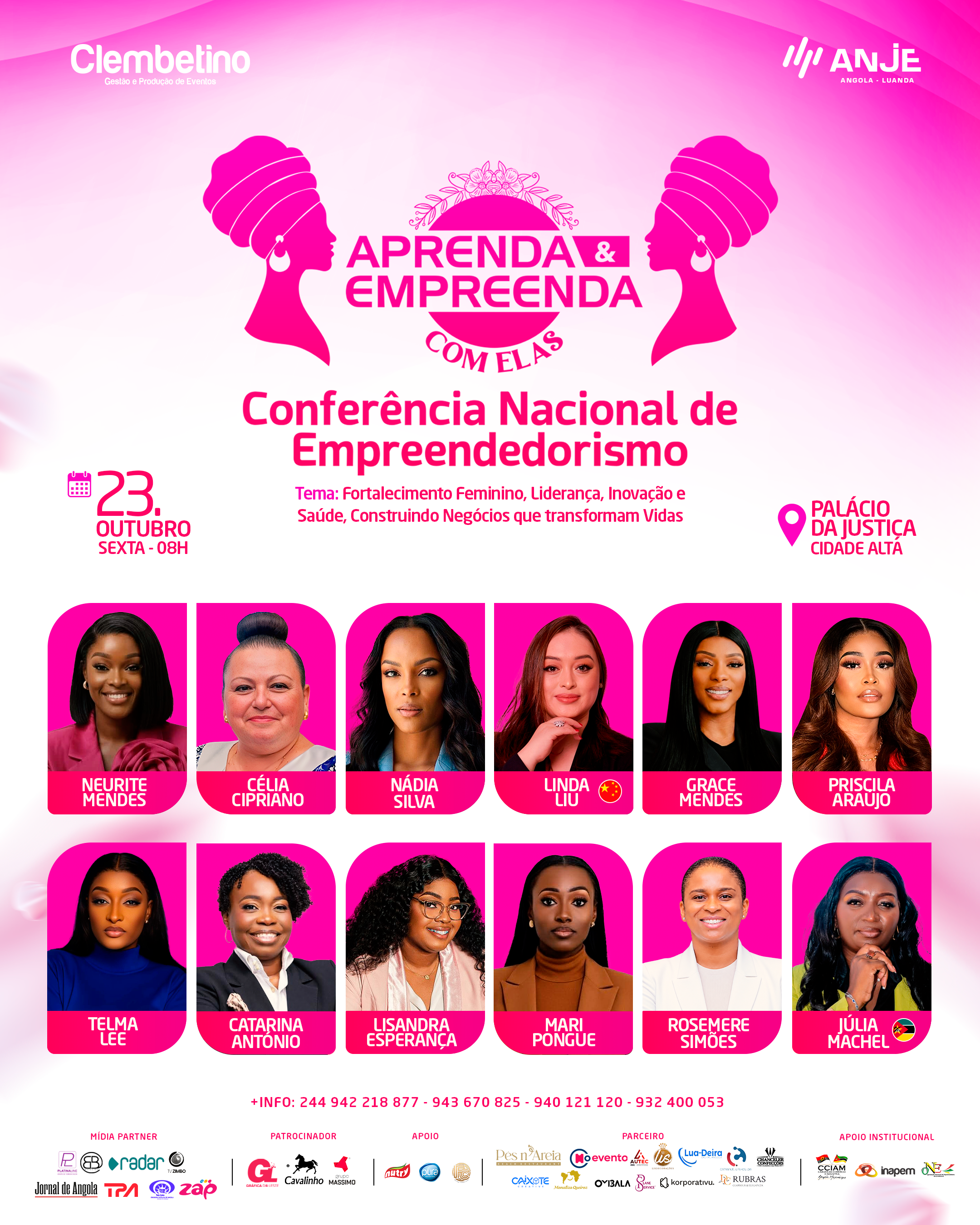 Cartaz da conferência Aprenda e Empreenda com Elas