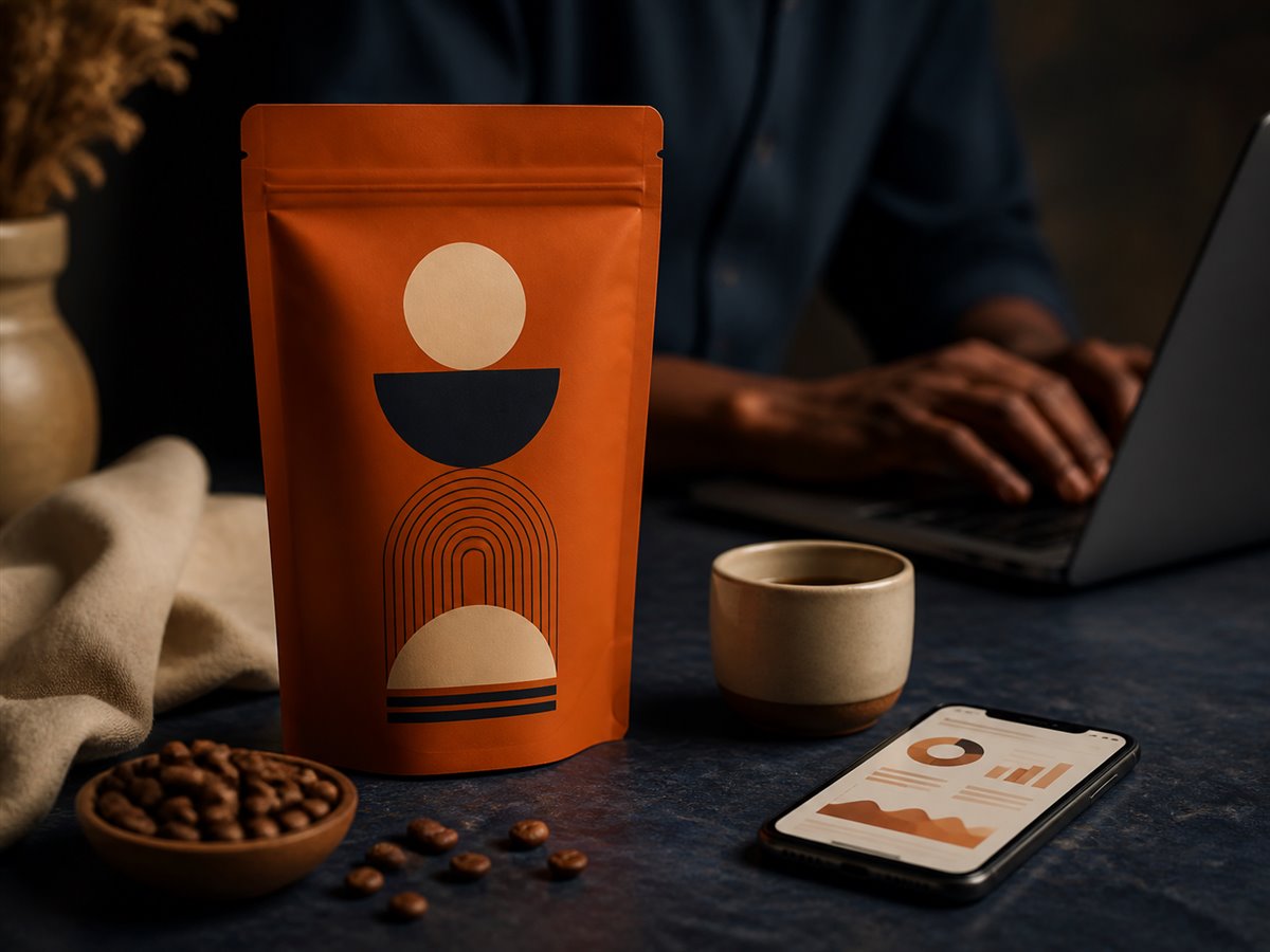 Conceito de identidade e campanha digital para marca angolana de café